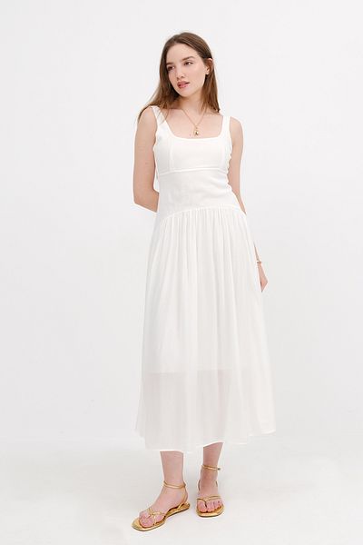 Addax Square Neck Midi Dress E17379