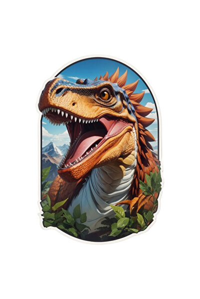 INOVATIX Set de 8 bucăți, autocolant cap de dinozaur, INOVATIX®. 6 cm