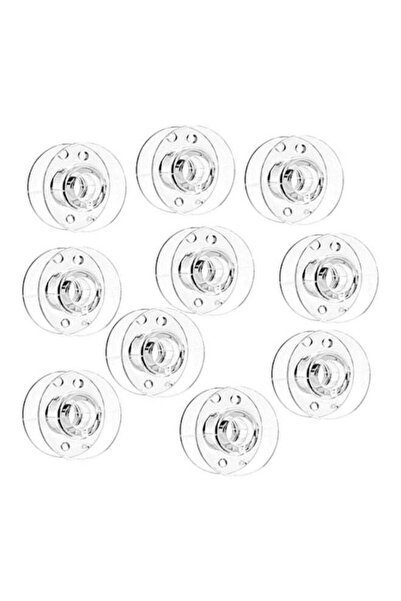 Shuttle مجموعة من 10 بكرات خياطة فارغة - شفافة