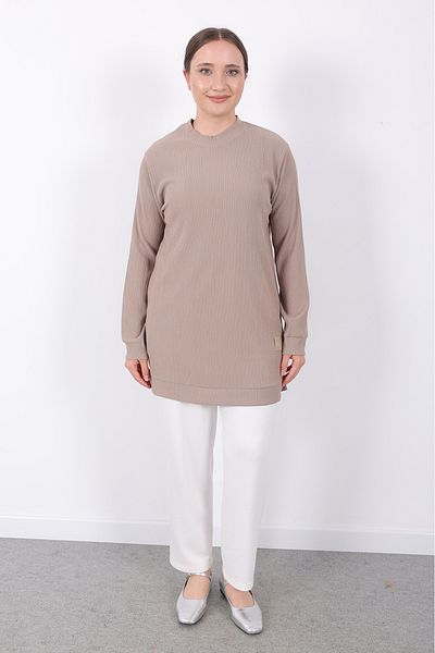 Linvey Gift Comfortable Seasonal Daily Wrinkled Fabric Short Sleeve Sports Tunic