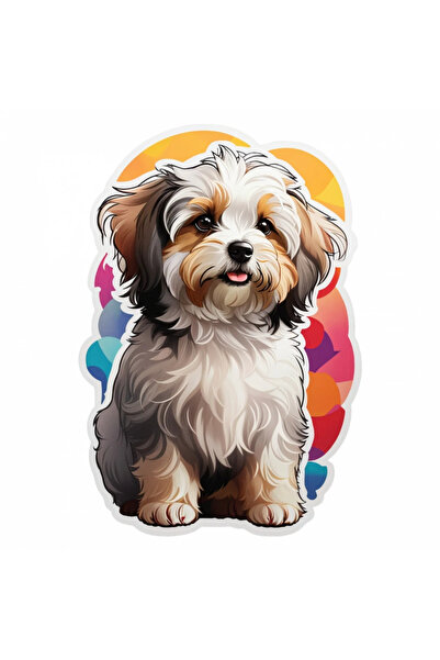 INOVATIX Set de 8 bucăți, autocolant cățeluș Havanese, INOVATIX®. 6 cm