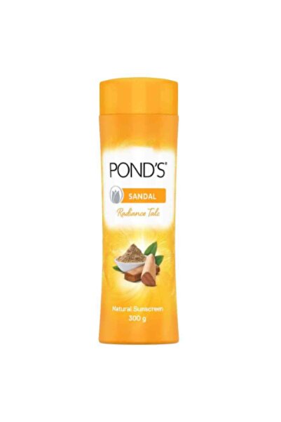 Ponds Pond's Sandal Radiance Talc 300 G – Brightens Skin, Long-lasting Fragrance & Freshness