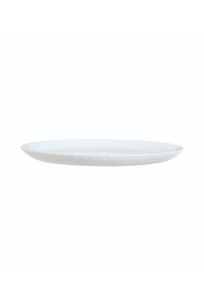 Luminarc Pampille Dishwasher and Microwave Safe Tempered Glass Dinner Plate White 25cm