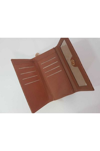 GÜLÇEM butik 7 Compartment Wallet Must Tan