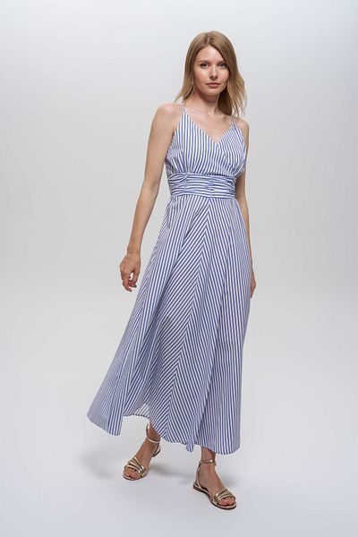 Journey Strappy-Long Striped Dress