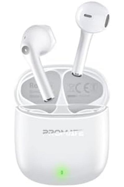 Promate Wireless In-Ear Bluetooth 5.3 Earbuds with ANC, 30 Hours Playtime, Smart Touch Control, and