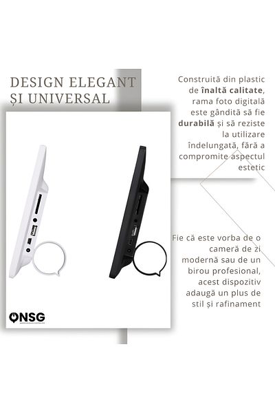 ONSG Digital Photo Frame 10 Inch, Smart Cloud, Multifunctional, Hd, White