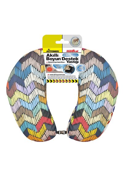 Automix Smart Neck Support Pillow 100% Visco Lock Mechanism Suitable for Home and Vehicle Use
