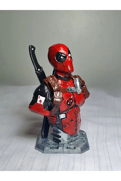 Cochines Marvel Deadpool Figure/Bust Comics - 3D Figure 12cm Made of Healthy Petg Material