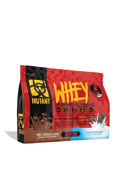MUTANT Whey 4lb Dual Flavor - Whey Protein Mix 2 kg - 50 Servings (Canadian Origin)