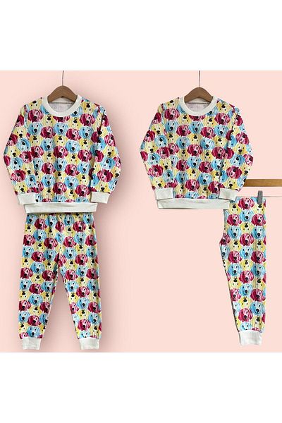 VALERY Dog Pattern Kids Pajamas Set