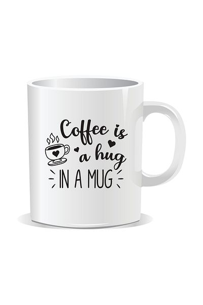 OEM Personalized coffee mug, Coffee is a hug in a mug - White interior