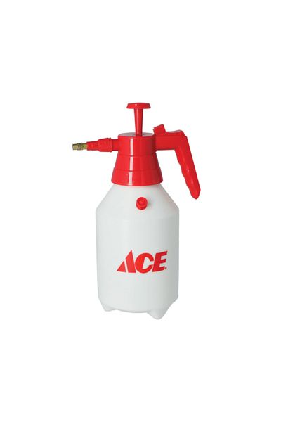 ACE Durable Handy Plastic Pressure Sprayer with Adjustable Nozzle White and Red 1.5 Liter