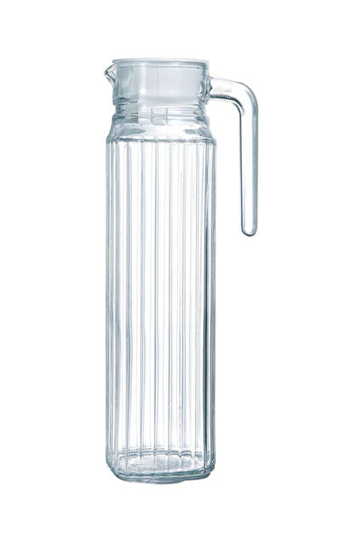 Luminarc Annealed Quadro Dishwasher Safe Glass Jug with Lid Clear 1.1 Liter