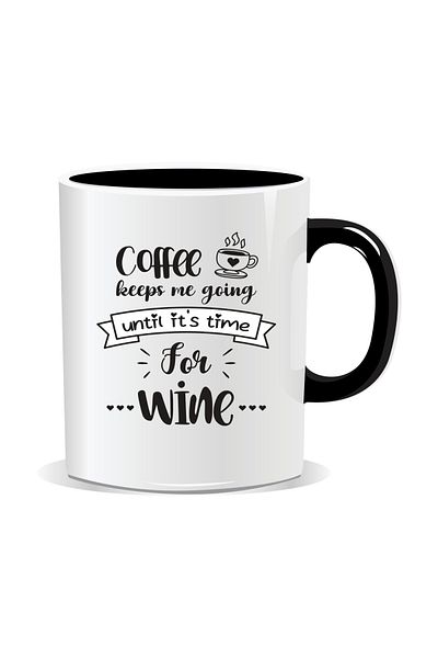 OEM Personalized coffee mug, Coffee keeps me going - Black interior