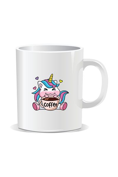 OEM Personalized coffee mug, Coffee Unicorn - White interior