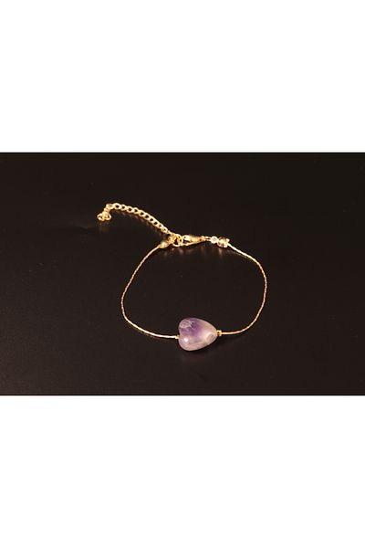 CessNova Certified Natural Stone Inside Amethyst - Coral - Pink Quartz - Apatite Design Bracelet