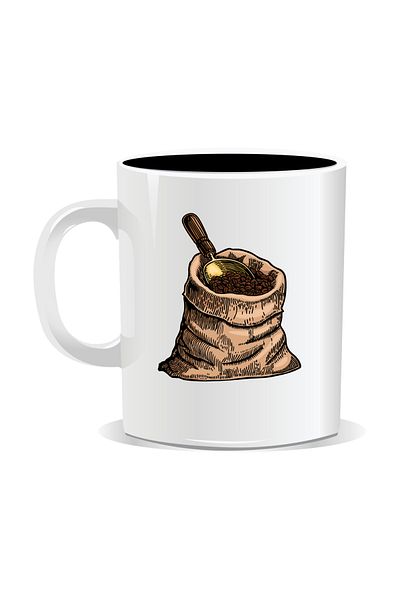 OEM Personalized coffee mug, Coffee bean bag - Black interior