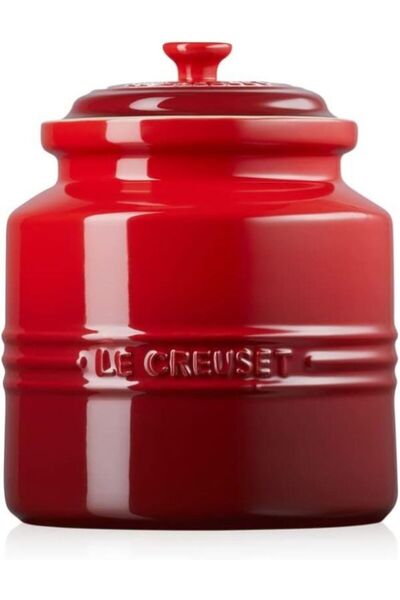 Le Creuset Seramik Kurabiye Kutusu, 2,4 Litre, Kapaklı, Kiraz Kırmızısı