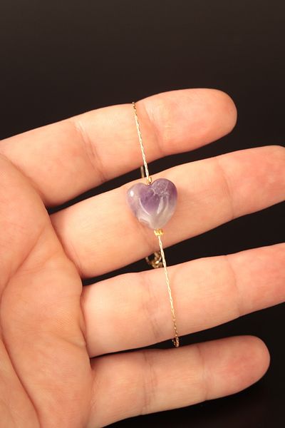 CessNova Certified Natural Stone Inside Amethyst - Coral - Pink Quartz - Apatite Design Bracelet
