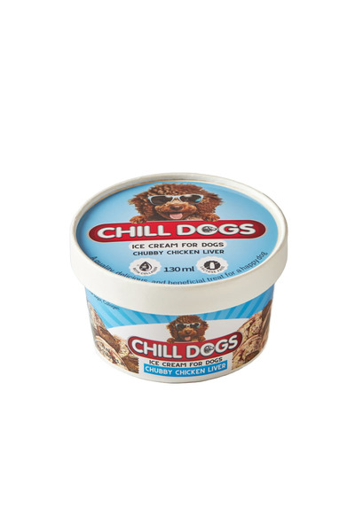 Chill Dogs كوب كبد دجاج ممتلئ 130 مل عبوة من 6 قطع