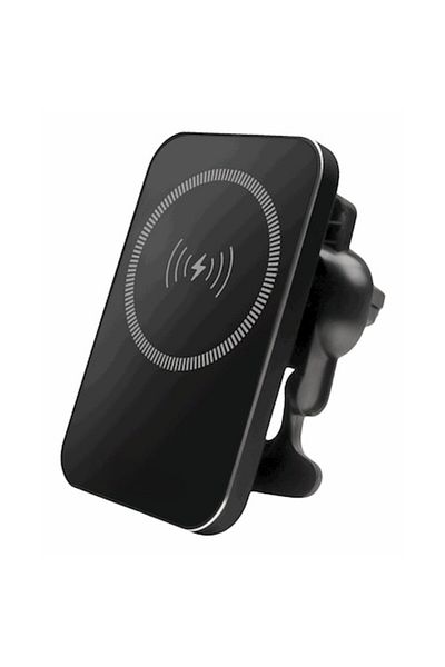 OEM Suport magnetic pentru telefon cu încărcare wireless, încărcare rapidă de 15W, suport de ventilație, MagFit, negru
