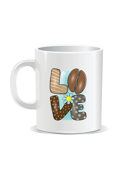 OEM Personalized coffee mug, LOVE - White interior
