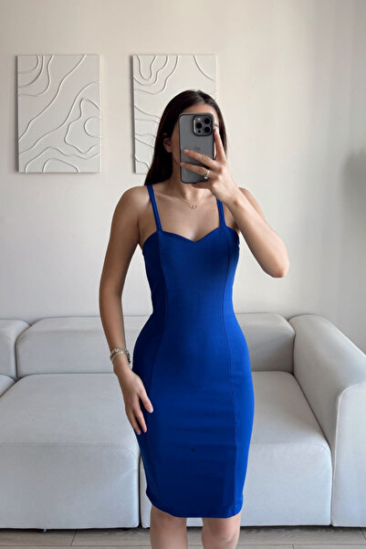 Sindimoda Kalın Askılı Kalem Elbise 581812