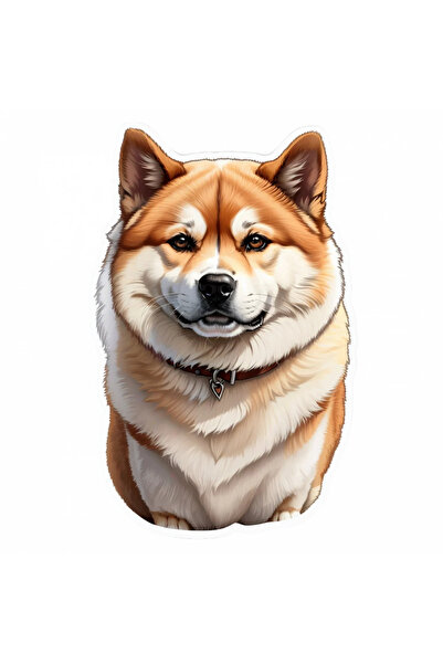 INOVATIX Σετ 8 τεμαχίων, αυτοκόλλητο σκύλου Akita Inu με κολάρο, INOVATIX®. 6...