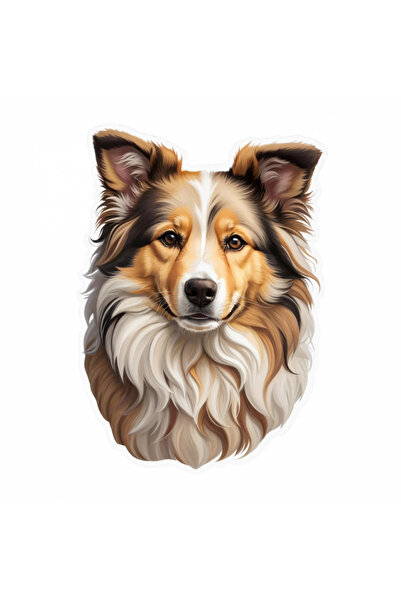 INOVATIX Set de 8 bucăți, autocolant pentru câini Collie, INOVATIX®. 6 cm