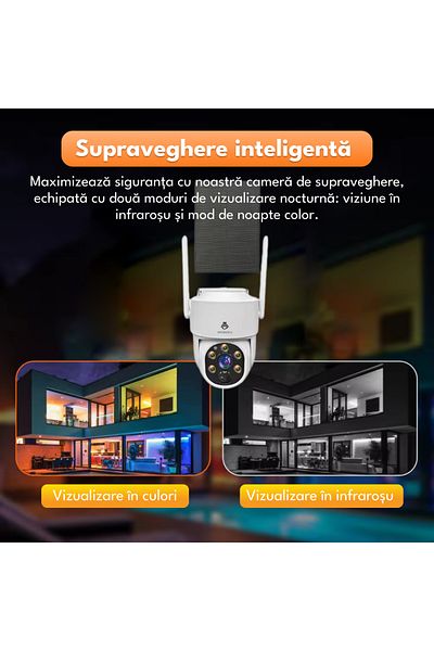 Spionescu Complete video surveillance kit with 4 cameras and solar charging, ASIH20, WIFI, 4MP, 1 TB HDD