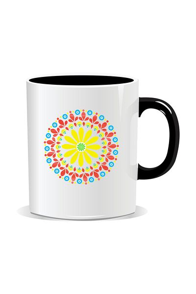 OEM Personalized mug with mandala, Mandala gsum - Black interior