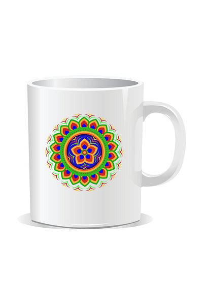 OEM Personalized mug with mandala, Mandala bcu - White interior
