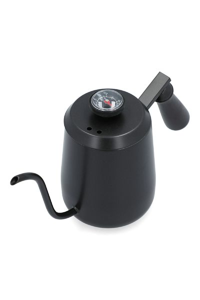 Bien Servi Mess-Free Pouring Sturdy Stainless Steel Kettle with Built-In Thermometer Black