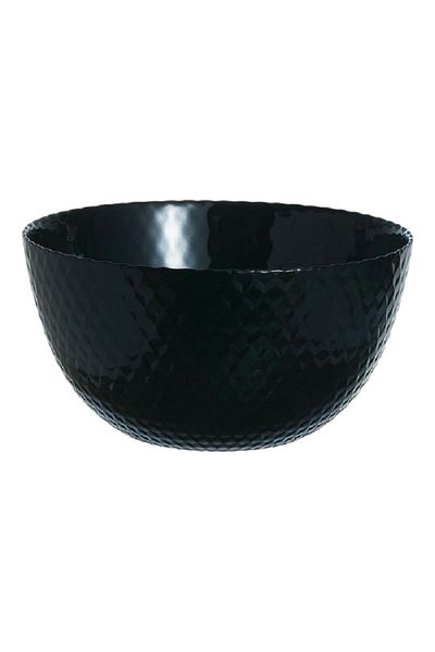 Luminarc Pampille Microwave and Dishwasher Safe Glossy Finish Salad Bowl Black 24cm