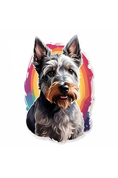INOVATIX Set de 8 bucăți, autocolant pentru câini Scottish terrier, INOVATIX®...