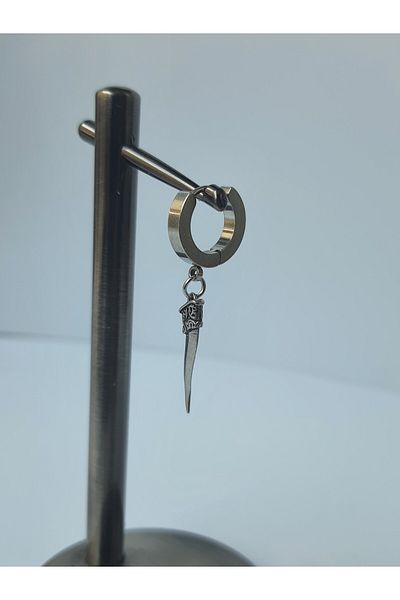 kurukafagift Dagger Look Single Men's Steel Dangle Earrings