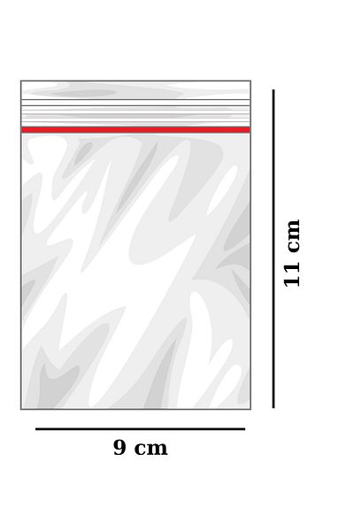 Lider Ziplock Bag - Ziplock Bag 9x11cm (100 Pieces) Henna And Snack Bags