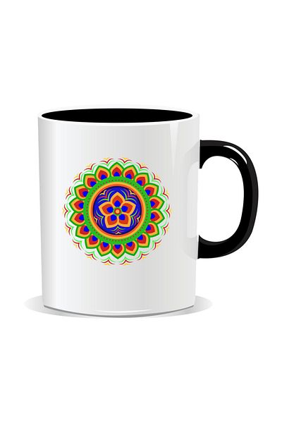 OEM Personalized mug with mandala, Mandala bcu - Black interior