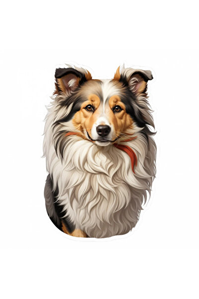 INOVATIX Set de 8 bucăți, autocolant pentru câini Collie, INOVATIX®. 6 cm