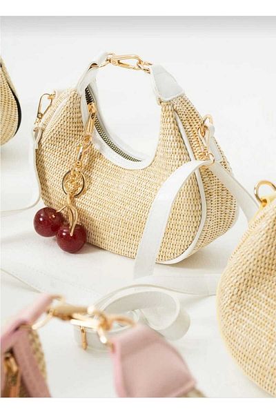Die Fein Mini Model Wicker Charm Cadou Geantă de mână și de umăr pentru femei