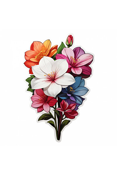 INOVATIX Set de 8 piese, autocolant buchet de flori Bouvardia, INOVATIX®. 6 cm