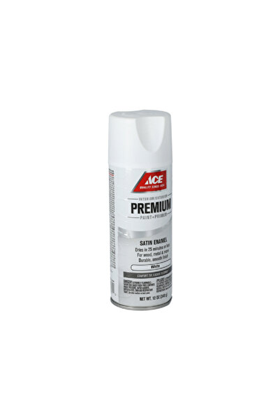 ACE Premium Satin Enamel Spray Paint White 12oz