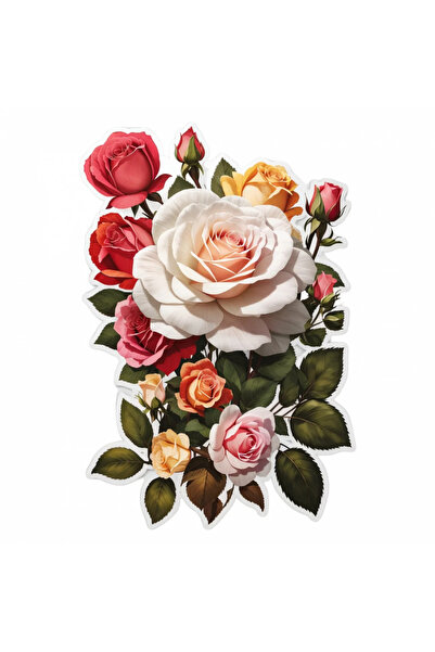 INOVATIX Set de 8 bucăți, autocolant Buchet de trandafiri cu boboci, INOVATIX...