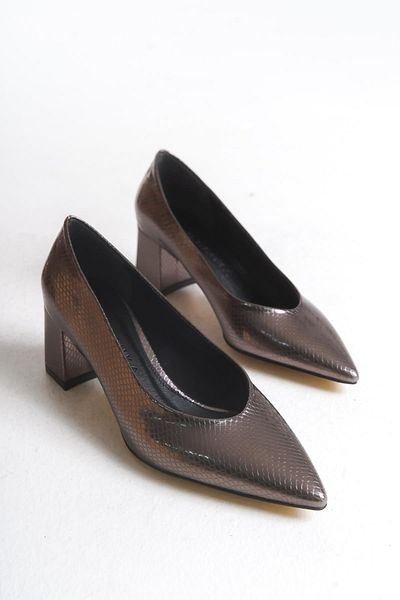 Niloshka Pantofi stiletto metalici MERYLIN Platinum Snake