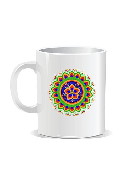 OEM Personalized mug with mandala, Mandala bcu - White interior