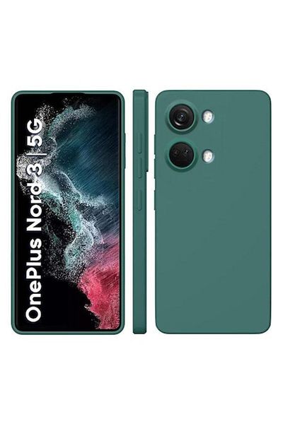 bzstore Husa pentru OnePlus Nord 3, Verde Inchis, Protectie Camera, Silicon, BzStore