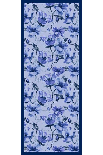 TUA İPEK Organic Viscose Silk İnci̇ra Shal - Floral Pattern