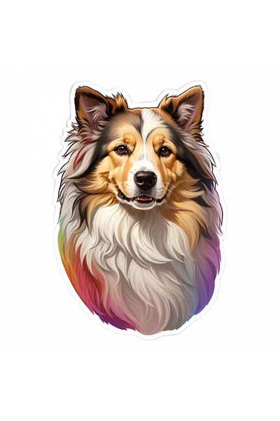 INOVATIX Set de 8 bucăți, autocolant pentru câini Collie, INOVATIX®. 6 cm