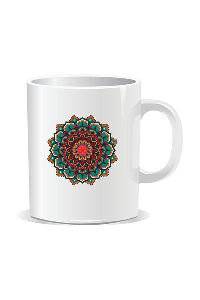 OEM Personalized mug with mandala, Mandala bzhi - White interior